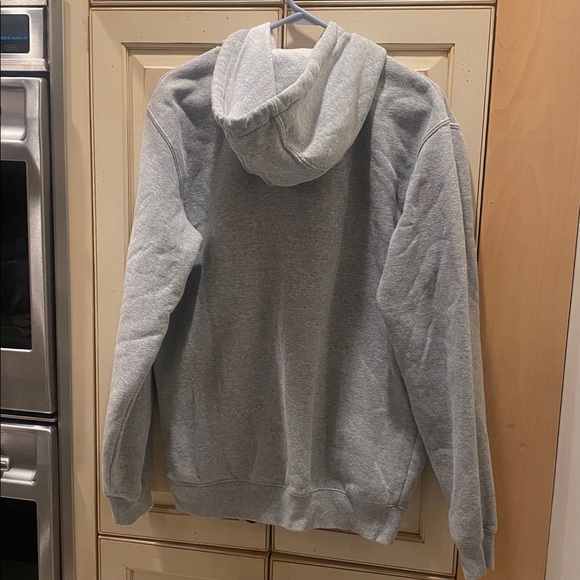 Carhartt Gray loose fit Hoodie with Blue Sleeve Logo S - Picture 4 of 6